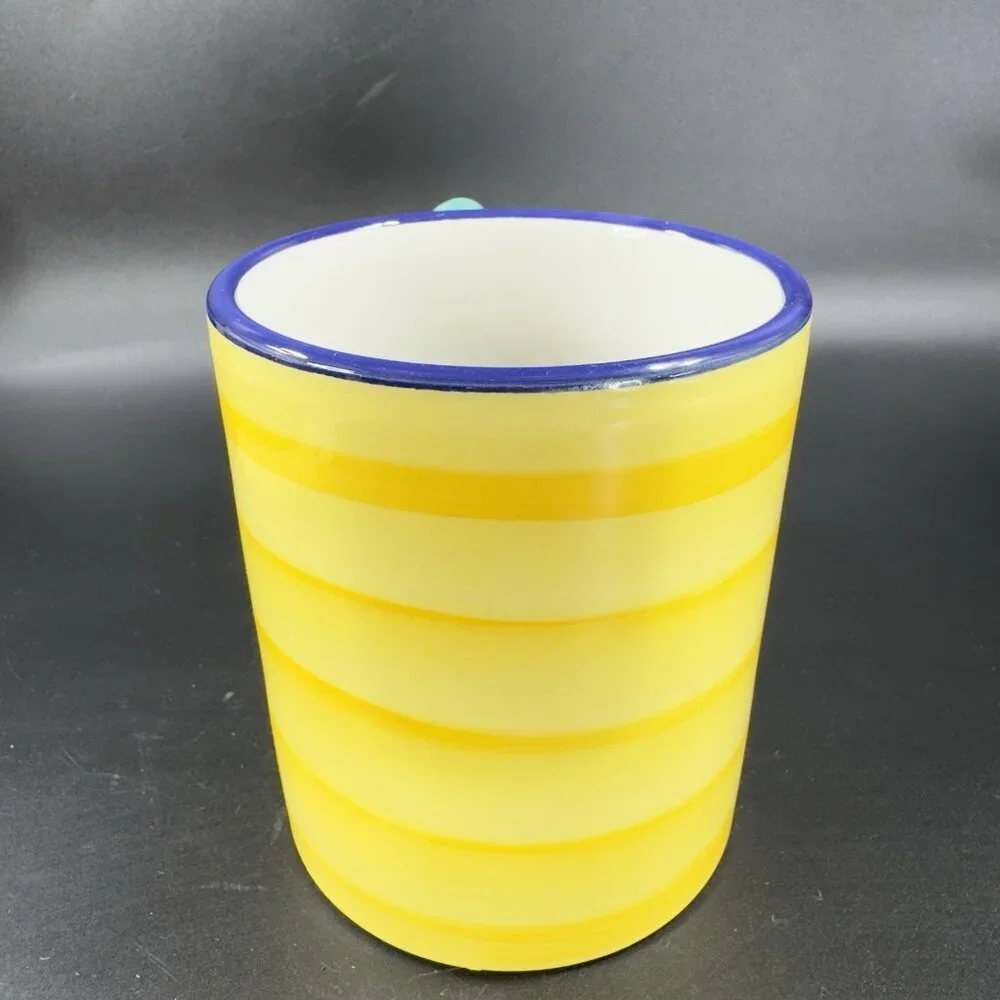 Vintage Pier 1 Ceramic Coffee Mug Cup Made In Italy Multicolor Mug Cup‎ Italian